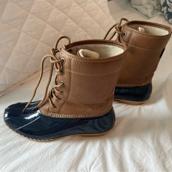 JBU by JAMBU WOMENS NAVY/TAN MAPLEWOOD WATERPROOF BOOTS SIZE 8 - Picture 7 of 10